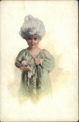 Girl Dressed in Green With Gray Hair Girl Dressed in Green With Gray Hair