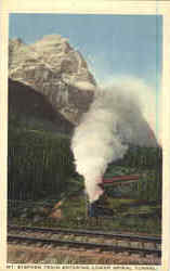 Mt. Stephen Train Entering Lower Spiral Tunnel