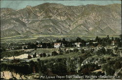 Mt. Lowe From San Rafael Heights Mt. Lowe From San Rafael Heights
