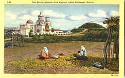 San Xavier Mission From Papago Indian Settlement