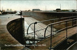 Poe Lock Pumped Out Showing Valves in Bottom Postcard