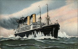 Ocean Liner Moving Across the Sea Ocean Liner Moving Across the Sea