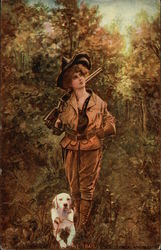 On the Trail - Woman with Gun On the Trail - Woman with Gun