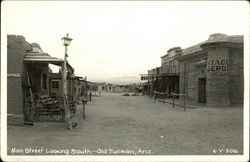 Main Street Looking South Old Tucson Studios, AZ Postcard Postcard