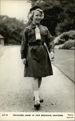 Princess Anne in her Brownie Uniform Princess Anne in her Brownie Uniform
