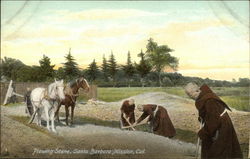 Plowing Scene, Santa Barbara Mission Plowing Scene, Santa Barbara Mission