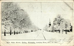 East Main Street, Looking West Nov.10, 1907 Postcard