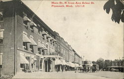 Main Street N. from Ann Arbor Street Postcard