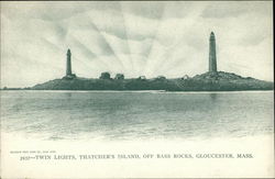Twin Lights, Thatchers Island off Bass Rocks Twin Lights, Thatchers Island off Bass Rocks