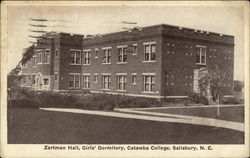 Zartman Hall, Girl's Dormitory, Catawba College Postcard