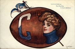 Columbia University Collage Girl and Football Columbia University Collage Girl and Football