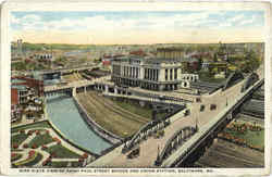 Bird's Eye View Of Saint Paul Street Bridge And Union Station