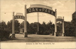 Entrance to Oak Park Entrance to Oak Park