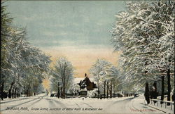 Snow Scene, Junction of West Main & Wildwood Ave. Snow Scene, Junction of West Main & Wildwood Ave.