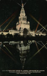 Illuminated Tower of Jewels, Reflected in Lagoon Illuminated Tower of Jewels, Reflected in Lagoon