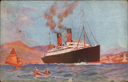 "Cunarder In The Adriatic" - Artist, Opile Rosenhinge "Cunarder In The Adriatic" - Artist, Opile Rosenhinge