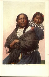 An American Indian Woman carrying a Child on Her Back An American Indian Woman carrying a Child on Her Back