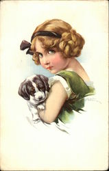 Little Girl with a Puppy Little Girl with a Puppy