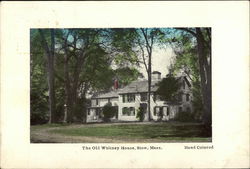 The Old Whitney House Stow, MA Postcard Postcard Postcard