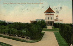 Scene in Highland Park, Showing Tower Scene in Highland Park, Showing Tower