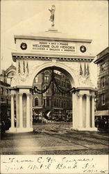 Arch Erected To Honor WWI Returning Soldiers Arch Erected To Honor WWI Returning Soldiers