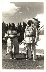 Indian Woman and Chief outside of Tepee Indian Woman and Chief outside of Tepee