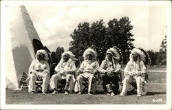 Five Indian Chiefs in Native Attire Five Indian Chiefs in Native Attire