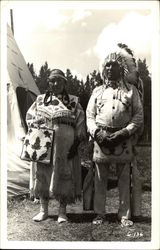 Native American Man and Woman in Traditional Dress Native American Man and Woman in Traditional Dress