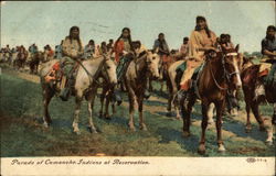 Parade of Comanche Indians at Reservation Parade of Comanche Indians at Reservation