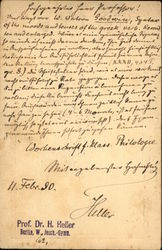1890 German Postal Card Berlin Cancels 1890 German Postal Card Berlin Cancels