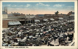 Bird's Eye View of Crowded City Market Bird's Eye View of Crowded City Market