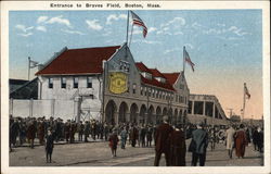 Entrance to Braves Field Boston, MA Postcard Postcard Postcard