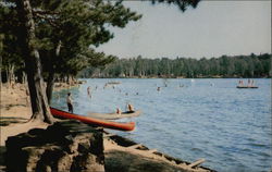 View of Bathing Beach Fish Creek, NY Postcard Postcard Postcard