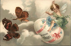 Butterflies and Fairy Postcard