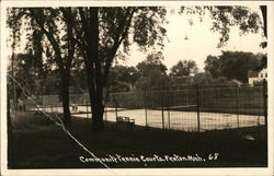 Community Tennis Courts Postcard