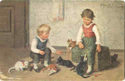 Children and Cats
