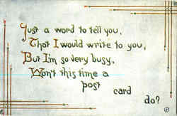 Just a word to tell you