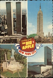 Greetings from The Big Apple - four scenic photos New York, NY World Trade Center Postcard Postcard Postcard