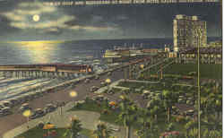 View Of Gulf And Boulevard At Night From Hotel Galvez View Of Gulf And Boulevard At Night From Hotel Galvez