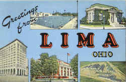 Greetings From Lima Ohio Postcard Postcard