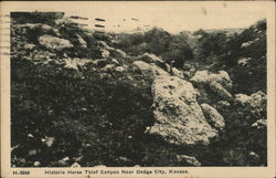 Historic Horse Thief Canyon Dodge City, KS Postcard Postcard Postcard