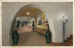 Passageway to West Wing, La Posada, Fred Harvey Hotel Winslow, AZ Postcard Postcard Postcard