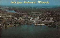 Aerial View of Hackensack, Minnesota Postcard Postcard Postcard