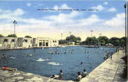 Swimming Pool , Schoonover Park Lima, OH Postcard Postcard