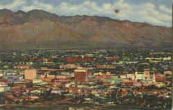 City Of Tucson Seen From A Mountain
