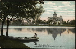 St. Catherine's Catholic Church from across Lake Postcard