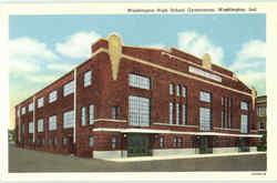 Washington High School Gymnasium Postcard