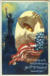 Statue of Liberty, Bells, Flag