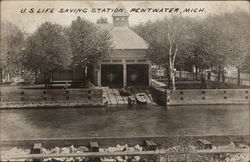 US Life Saving Station Postcard
