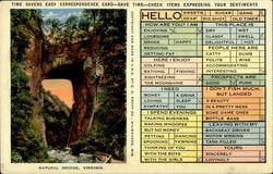 Natural Bridge Correspondence Card
